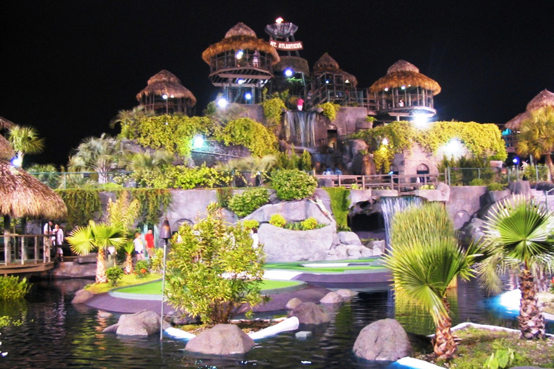 Overview photo of a mini golf course