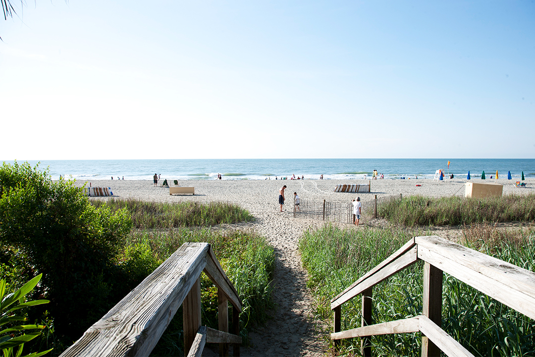 View from a walkup to the beach