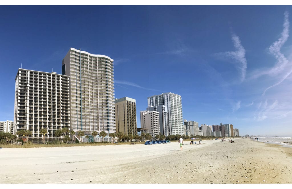 resort view from beach