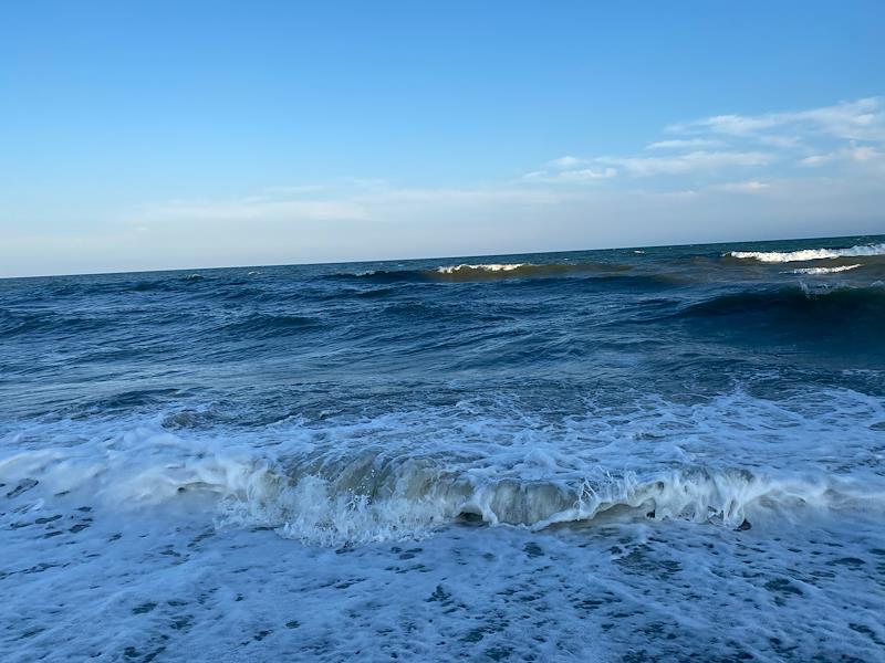 waves on beach