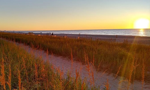 Sunset over the Beach