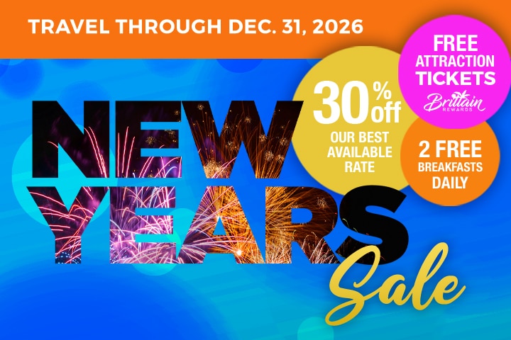 New Year's Sale - Save 30% + 2 Free Breakfasts Daily