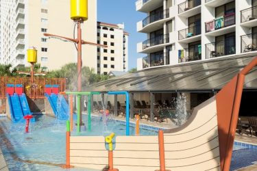 Breakers outdoor pool with sunken pirate ship