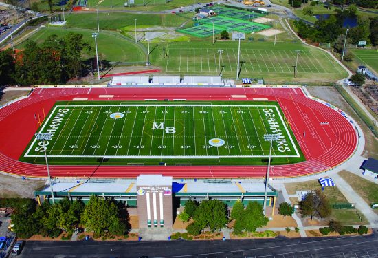 Doug Shaw Stadium Helicopter view